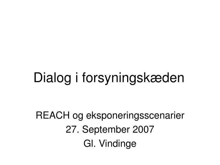 dialog i forsyningsk den