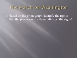 The March on Washington