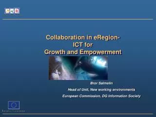 Collaboration in eRegion- ICT for Growth and Empowerment