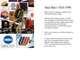 Saul Bass 1920-1996