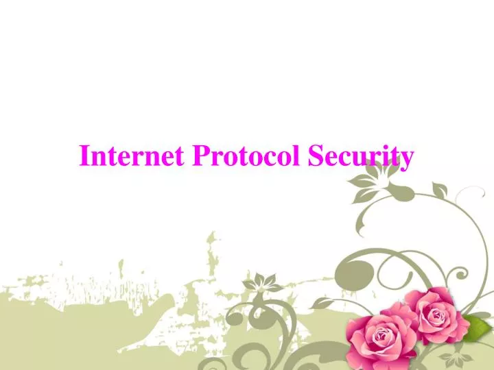 internet protocol security