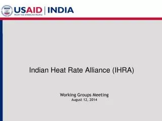 Indian Heat Rate Alliance (IHRA)
