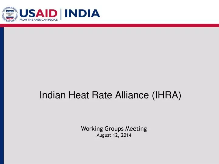 indian heat rate alliance ihra