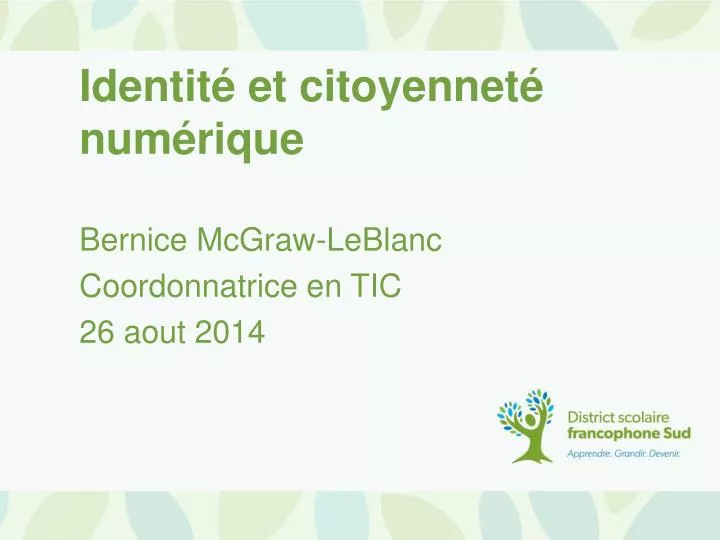 bernice mcgraw leblanc coordonnatrice en tic 26 aout 2014