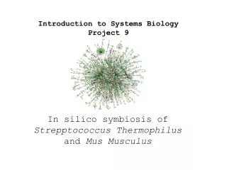 Introduction to Systems Biology Project 9