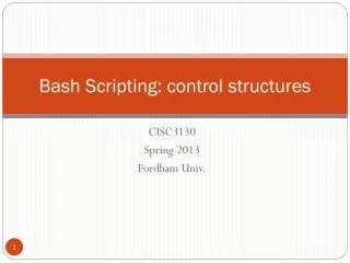 Bash Scripting: control structures