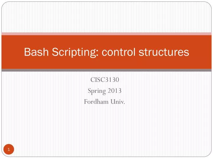 bash scripting control structures