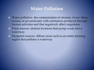 Water Pollution