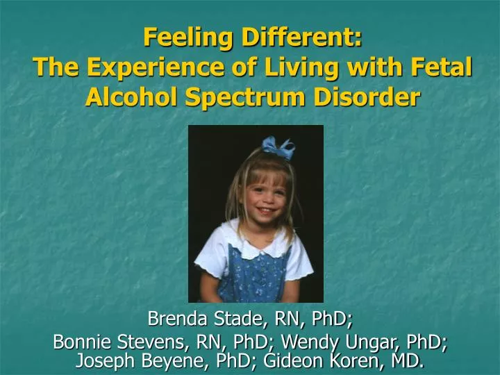 feeling different the experience of living with fetal alcohol spectrum disorder
