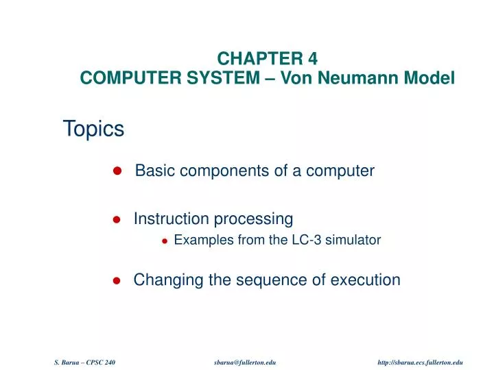 chapter 4 computer system von neumann model