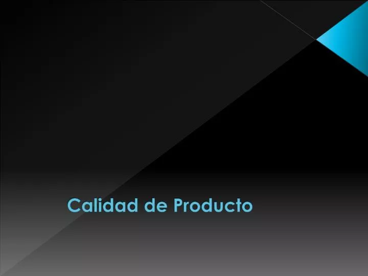 calidad de producto