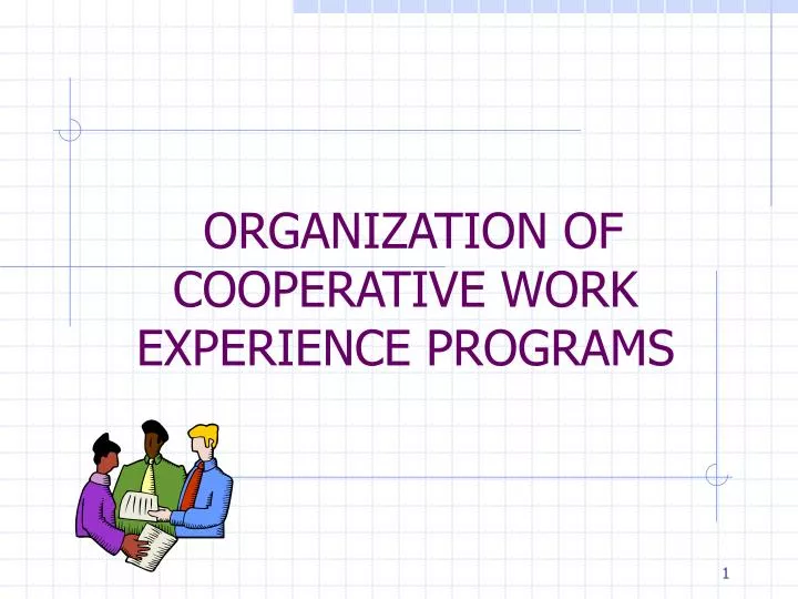 organization of cooperative work experience programs
