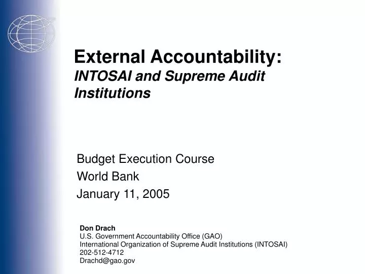 external accountability intosai and supreme audit institutions