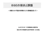 ＢＳＥの現状と課題 - slide 1