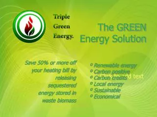 The GREEN Energy Solution