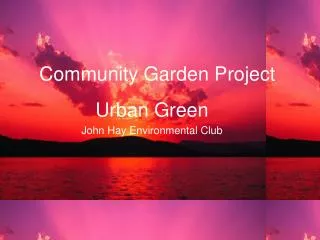 Community Garden Project