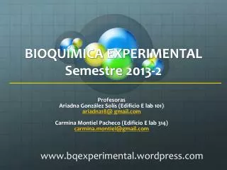 bioqu mica experimental semestre 2013 2