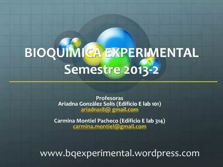 bioqu mica experimental semestre 2013 2
