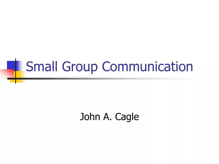 small group communication