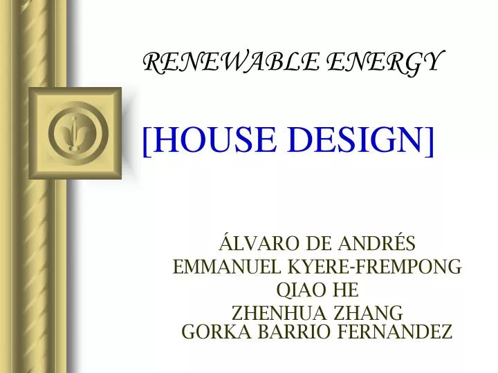 renewable energy house design