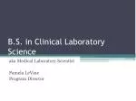 B.S. in Clinical Laboratory Science - slide 1