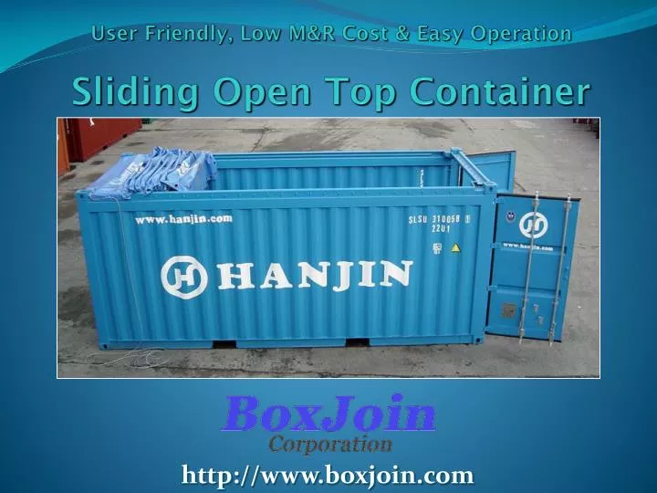 user friendly low m r cost easy operation sliding open top container