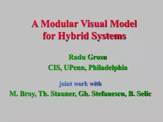 A Modular Visual Model for Hybrid Systems