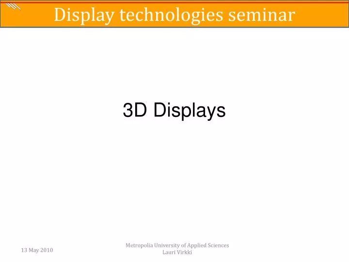 3d displays