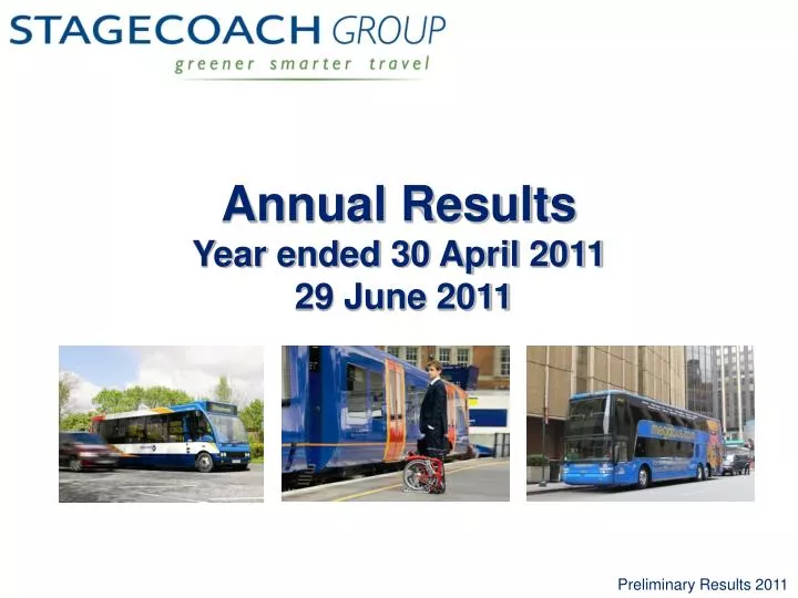annual results year ended 30 april 2011 29 june 2011
