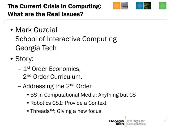 the current crisis in computing what are the real issues
