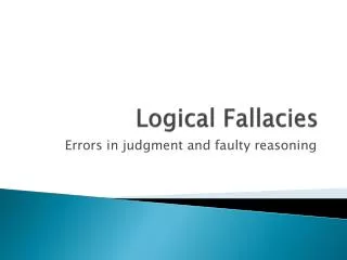 Logical Fallacies