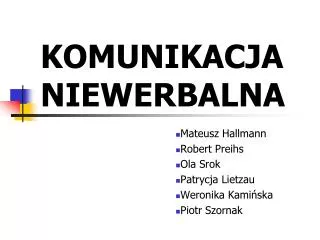 komunikacja niewerbalna