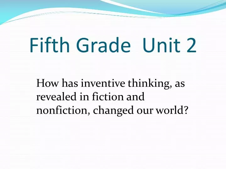 fifth grade unit 2