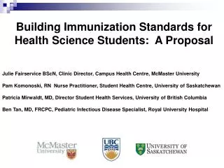 Building Immunization Standards for Health Science Students: A Proposal