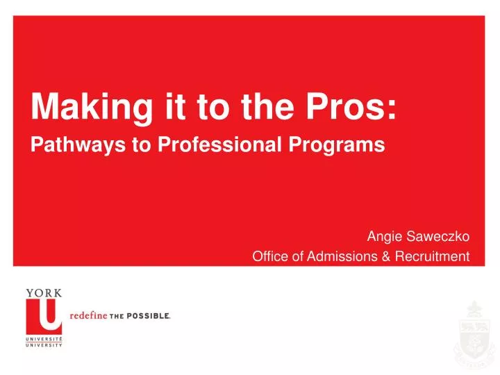 making it to the pros pathways to professional programs