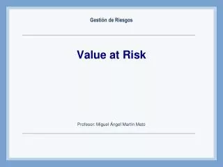 value at risk