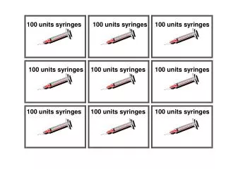 100 units syringes