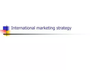 International marketing strategy