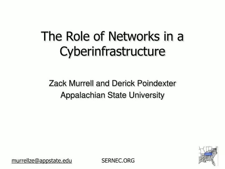 the role of networks in a cyberinfrastructure