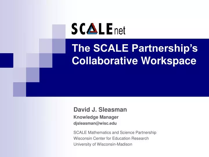 the scale partnership s collaborative workspace