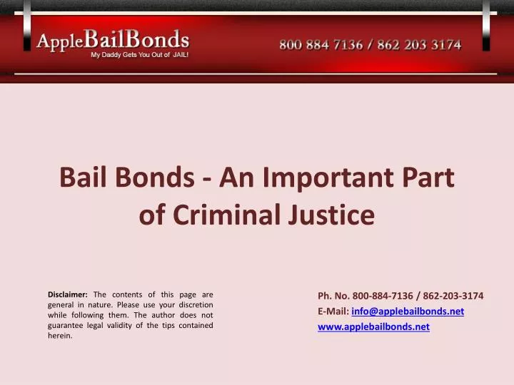 bail bonds an important part of criminal justice