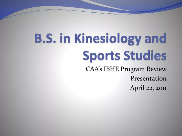 b s in kinesiology and sports studies