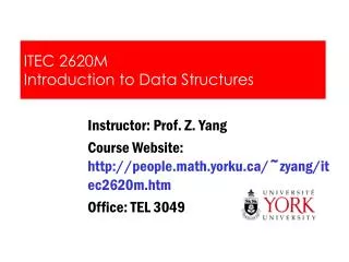 ITEC 2620M Introduction to Data Structures