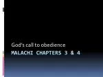 God's Call to Obedience in Malachi Chapters 3 & 4 - slide 1
