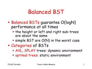 Balanced BST