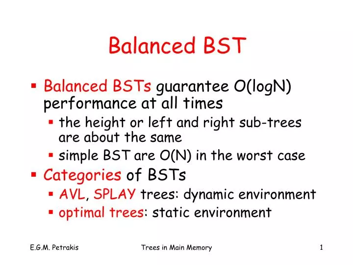 balanced bst