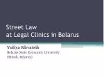 Street Law at Legal Clinics in Belarus