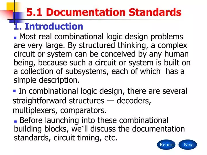 5 1 documentation standards
