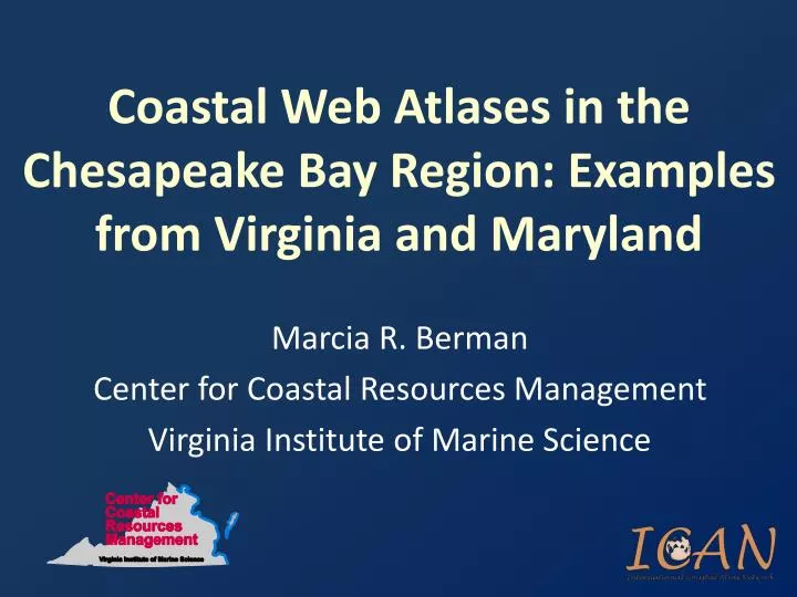 coastal web atlases in the chesapeake bay region examples from virginia and maryland