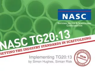 Implementing TG20:13 by Simon Hughes, Simian Risk